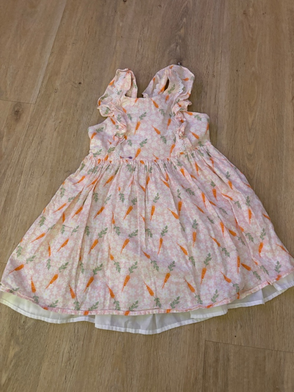 Cynthia Rowley Pink Dress with Orange Carrot Print